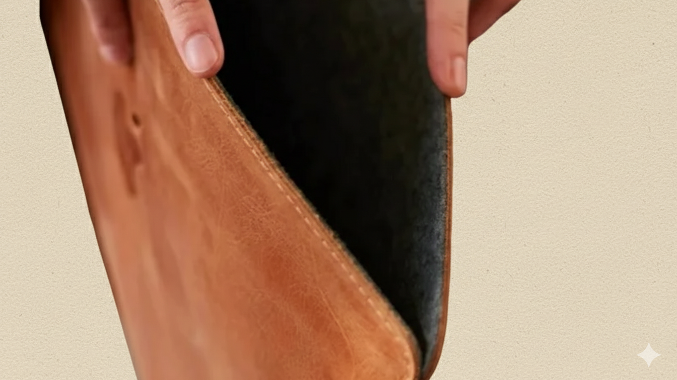 Leder MacBook Hülle (Cognac)