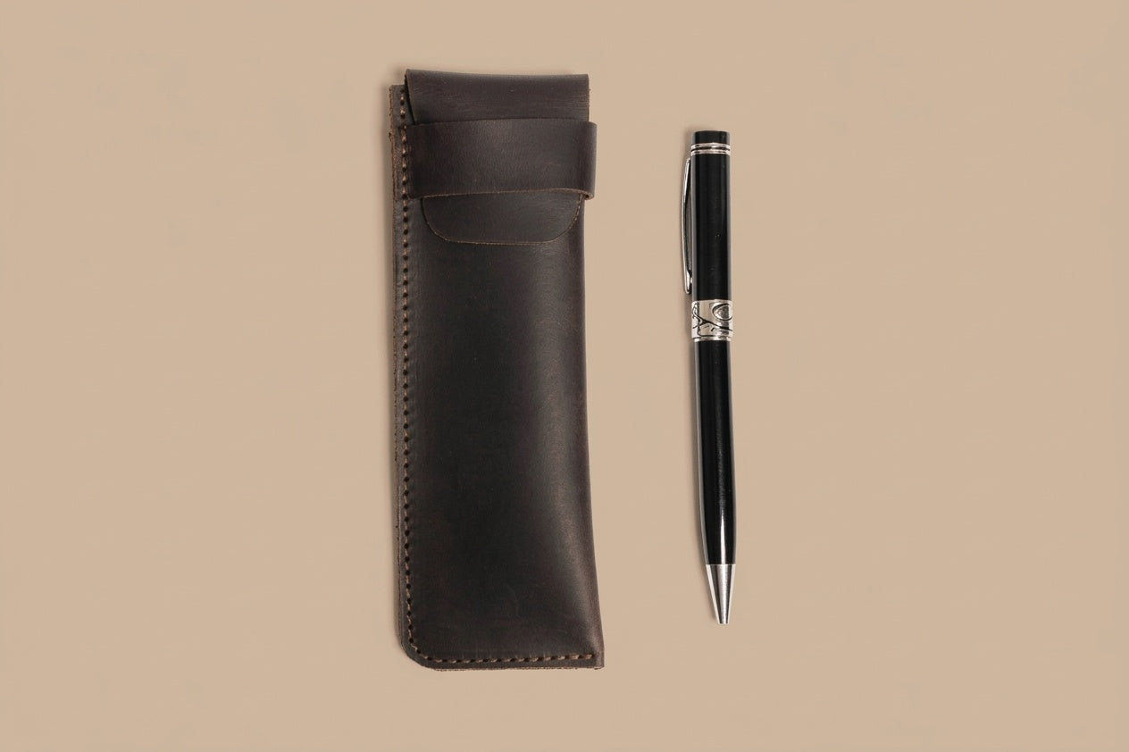 Pen case with flap - 2 pens