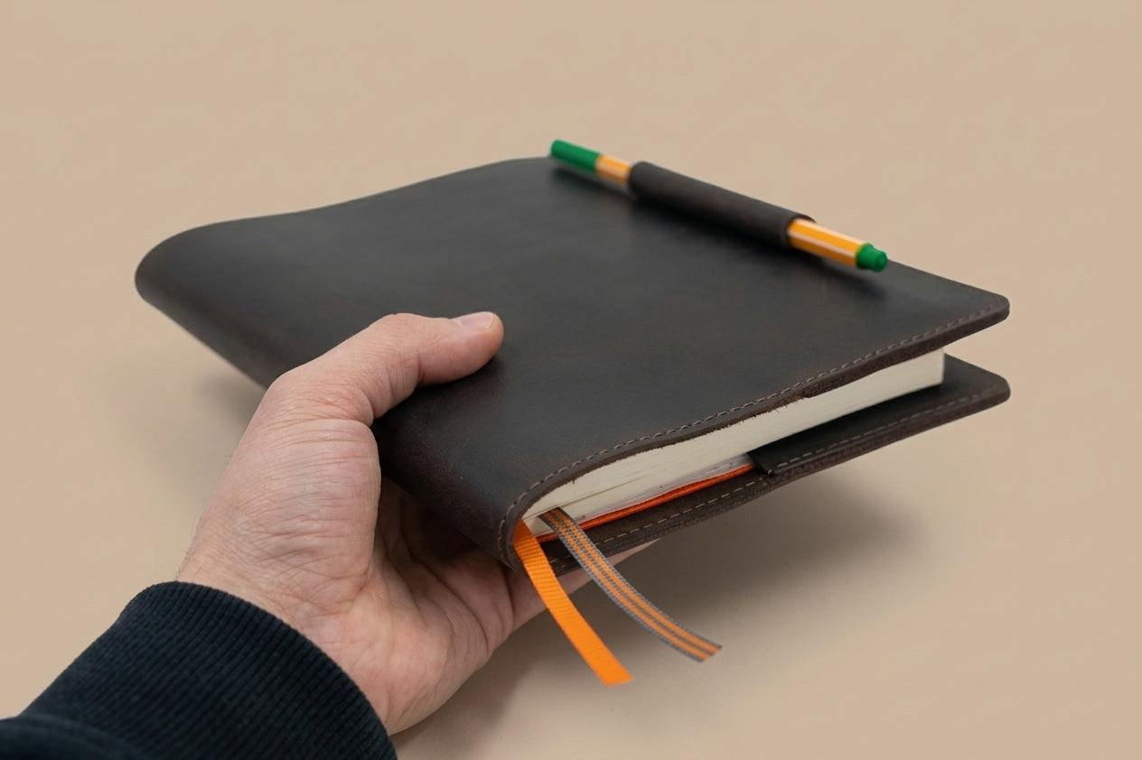 Notizbuchhülle A5 Design Nr. 11 aus echtem Leder