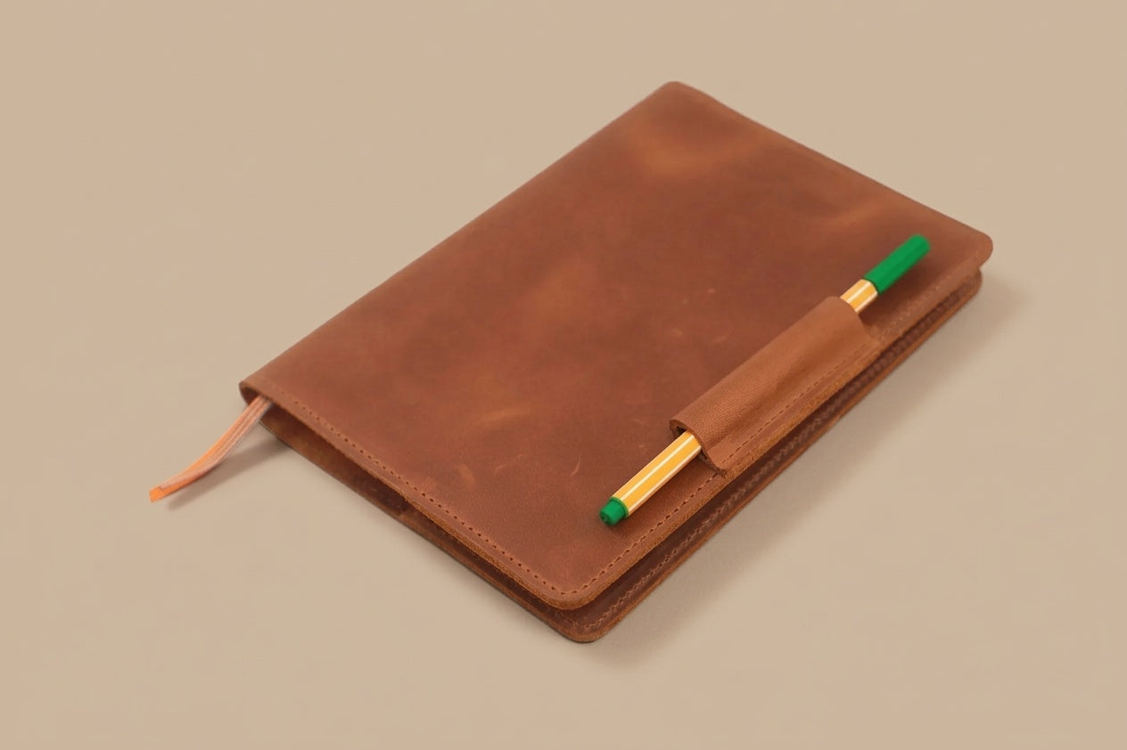 Notizbuchhülle A5 Design Nr. 11 aus echtem Leder