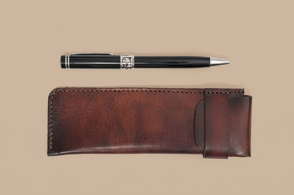 Pen case with flap - 2 pens