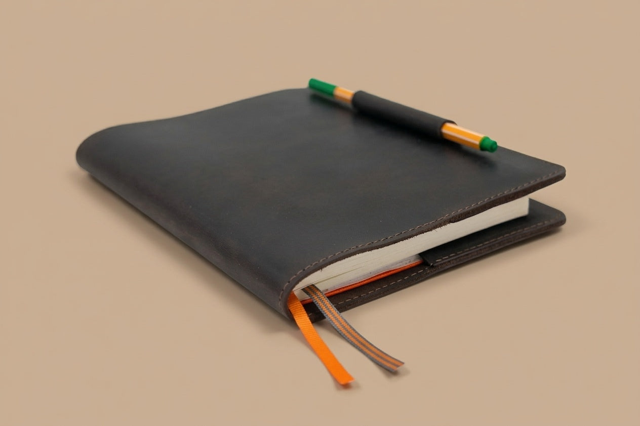 Notizbuchhülle A5 Design Nr. 11 aus echtem Leder