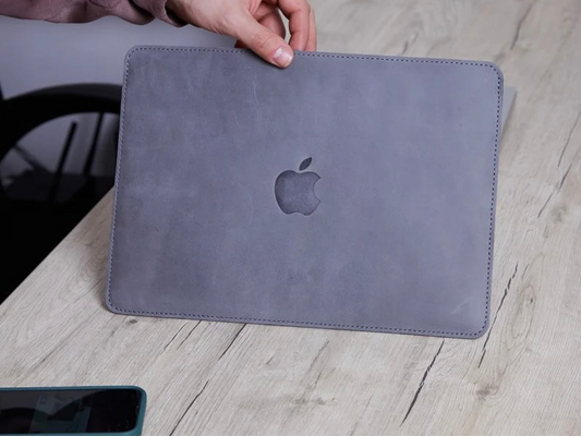 Leder MacBook Hülle (Blue)